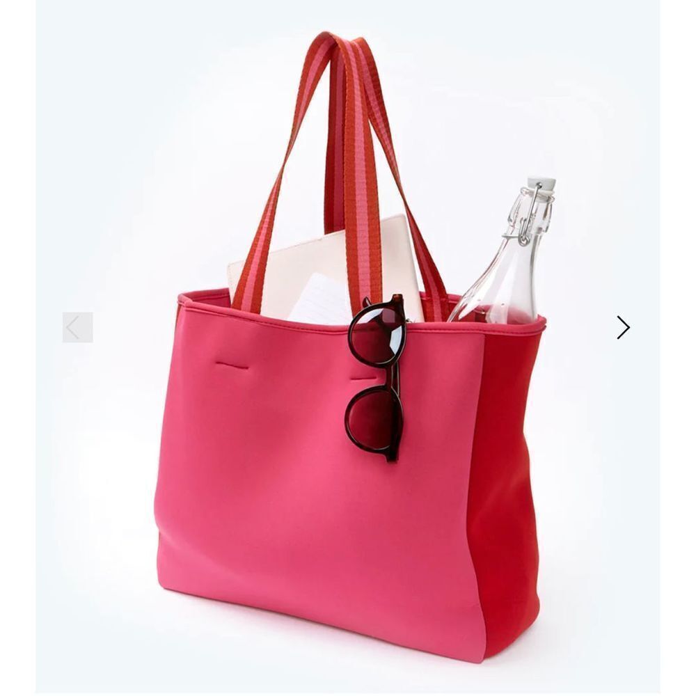 NWT Summersalt Perfect Beach Tote Hibiscus & Lava